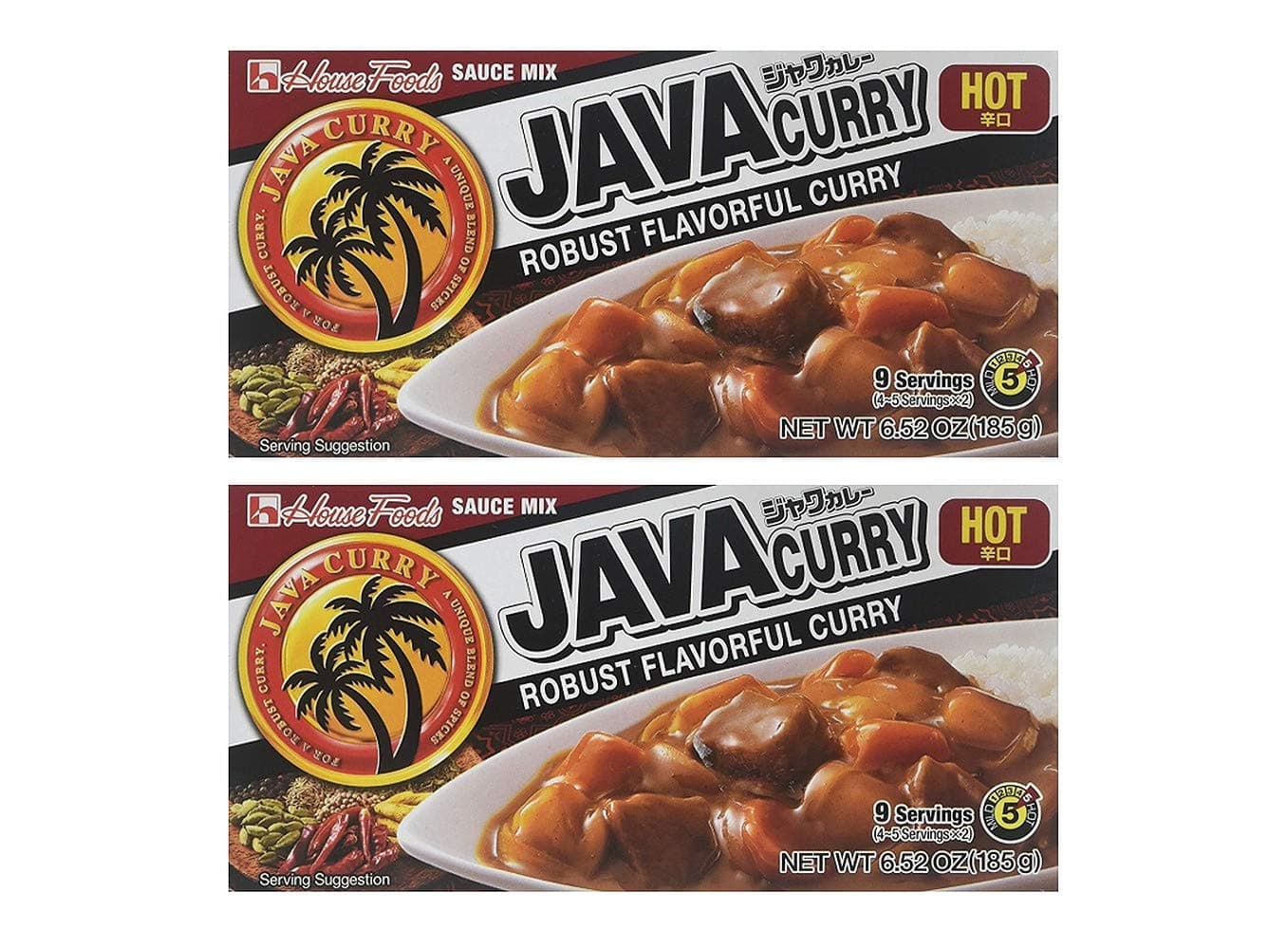 House Foods Java Curry Sauce Mix (Java Curry (Hot), 2 Pack)