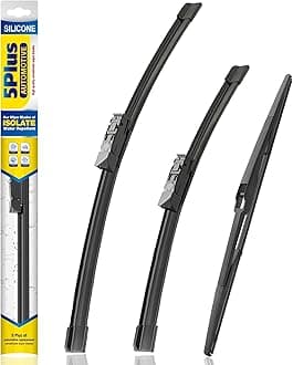 5 PLUS® Silicone Windshield Wipers Replacement for 2016 2017 2018 2019 2020 2021 2022 Toyota Prius Wiper Blades(Set of 3),Automotive Replacement Windshield Wiper Blades For My Car-28"/16"/16"