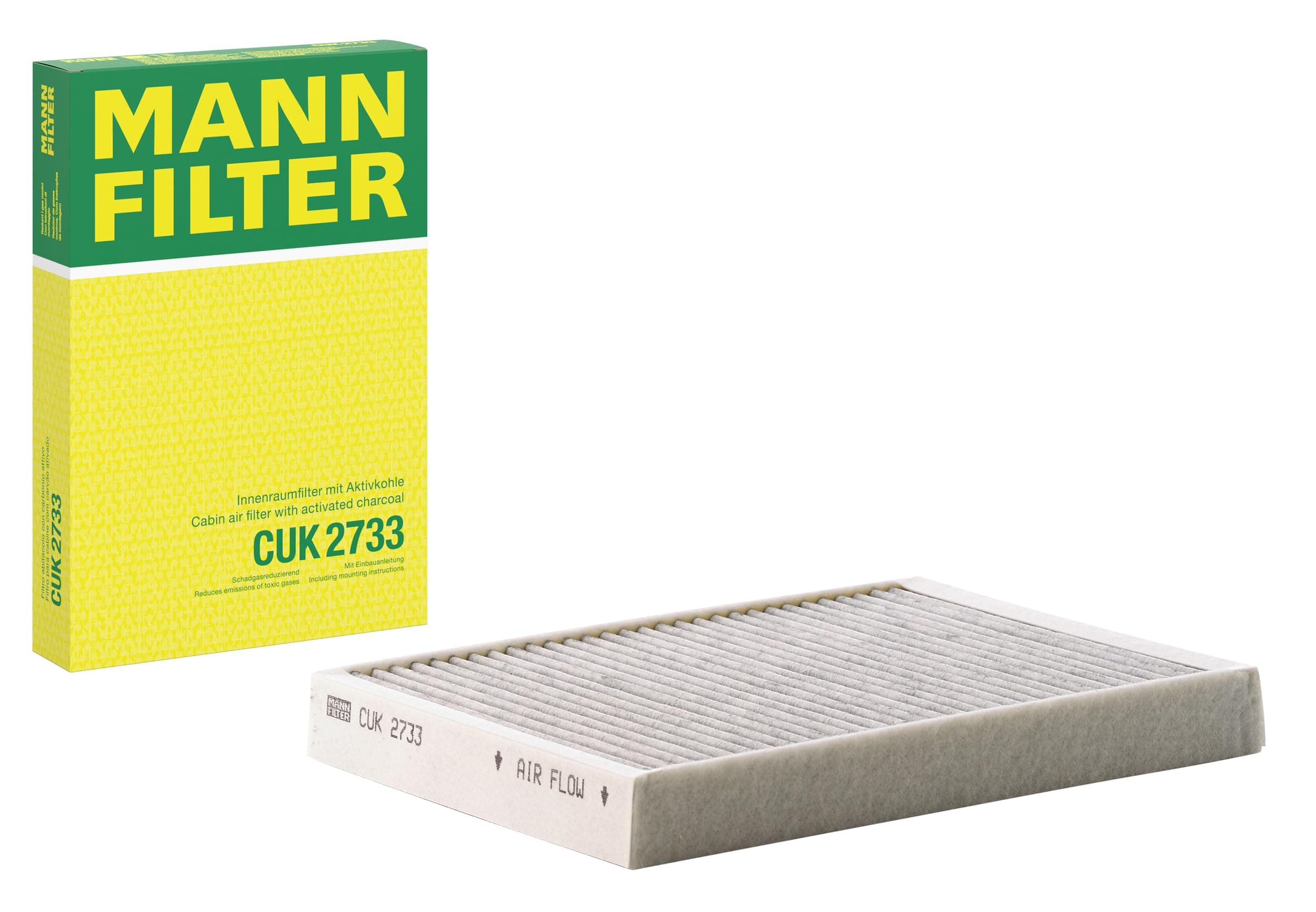 MANN-FILTER Mann Filter CUK 2733 Cabin Filter With Activated Charcoal for select Volvo S80 models