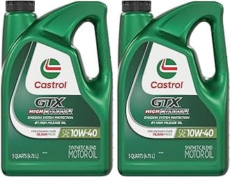 GTX High Mileage 10W-40 Synthetic Blend Motor Oil, 5 Quarts (Pack of 2)
