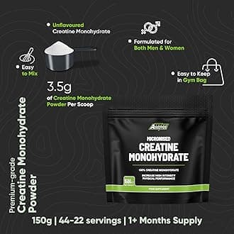 Creatine Monohydrate Powder (44 Servings (Pack of 1), Unflavoured)