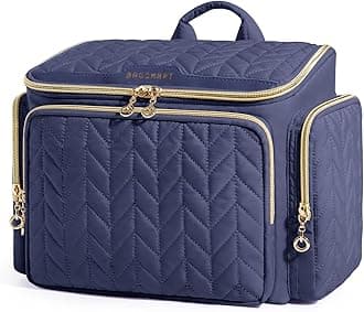Travel Toiletry Bag, Large Wide-open Travel Bag for Toiletries, Makeup Cosmetic Travel Bag with Handle-Navy