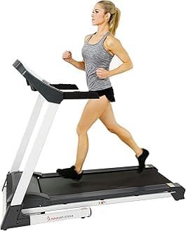 Sunny Health & FitnessPremium Foldable Treadmill for Home, Running or Walking with Auto Incline, Shock Absorption, Digital Display, Optional 20” Running Deck, Free SunnyFit App Bluetooth Connection