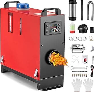 ChuBu Diesel Heater All in One 8KW 12V-24V Portable Diesel Air Heater with Muffler, Remote Control, LCD Monitor, Fast Heating Defrost Defog for Campers, Truck, RV, Boat, Garage