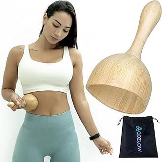 COZLOW Wood Massage Cup Tool for Maderoterapia Kit | Professional Wood Therapy Massage Tools