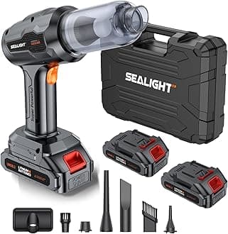SEALIGHT Car Vacuum Portable Cordless, 21000PA High Power Suction & Blower, Wireless Handheld Vacuum Cleaner for Car, Home, Office, Pet