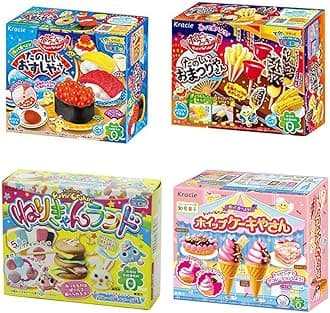 Popin' Cookin' Japaneese DIY Kit Assortment 4pcs Kracie Children Party Snack Boxes Ninjapo