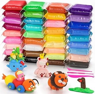 Air Dry Clay, 36 Colors Ultra Light Magic Clay, No-Toxic Modeling Clay & Dough, Modeling Clay for Kids with Tools, Gift for Kids