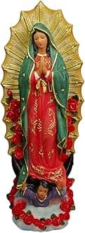 10 Inch Virgen de Guadalupe Statues, Our Lady of Guadalupe Virgin Mary Statue, Large Virgencita Maria Estatua Resin Figurine