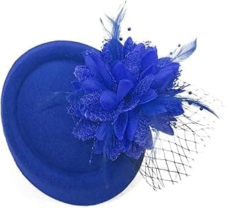 CaprilitePillbox Fascinator Hat for Women Weddings Bird Cage Veil Clip