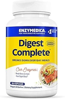 Enzymedica, Digest Complete, Digestive Enzymes, 30 Vegan Capsules, High-dose, Vegetarian, Soy-Free, Gluten-Free, Non-GMO