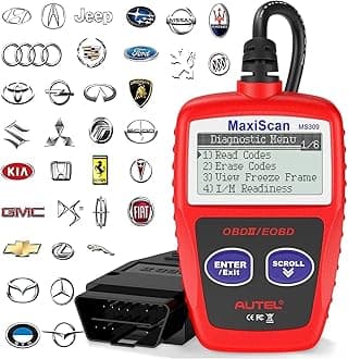 MaxiScan MS309 OBD2 Scanner Check Engine Fault Code Reader, Read/Clear Codes, View Freeze Frame Data, I/M Readiness Smog Check CAN Diagnostic Scan Tool for UK/EU Post-2006 Vehicles