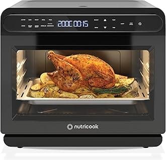 Nutricook Steami 11 in 1 Air Fryer Oven with Real Steam Technology for Healthier Cooking 24L| Stainless Steel Interior | Convection Oven with Steam for Bake, Roast | ST01, 2 Year Warranty