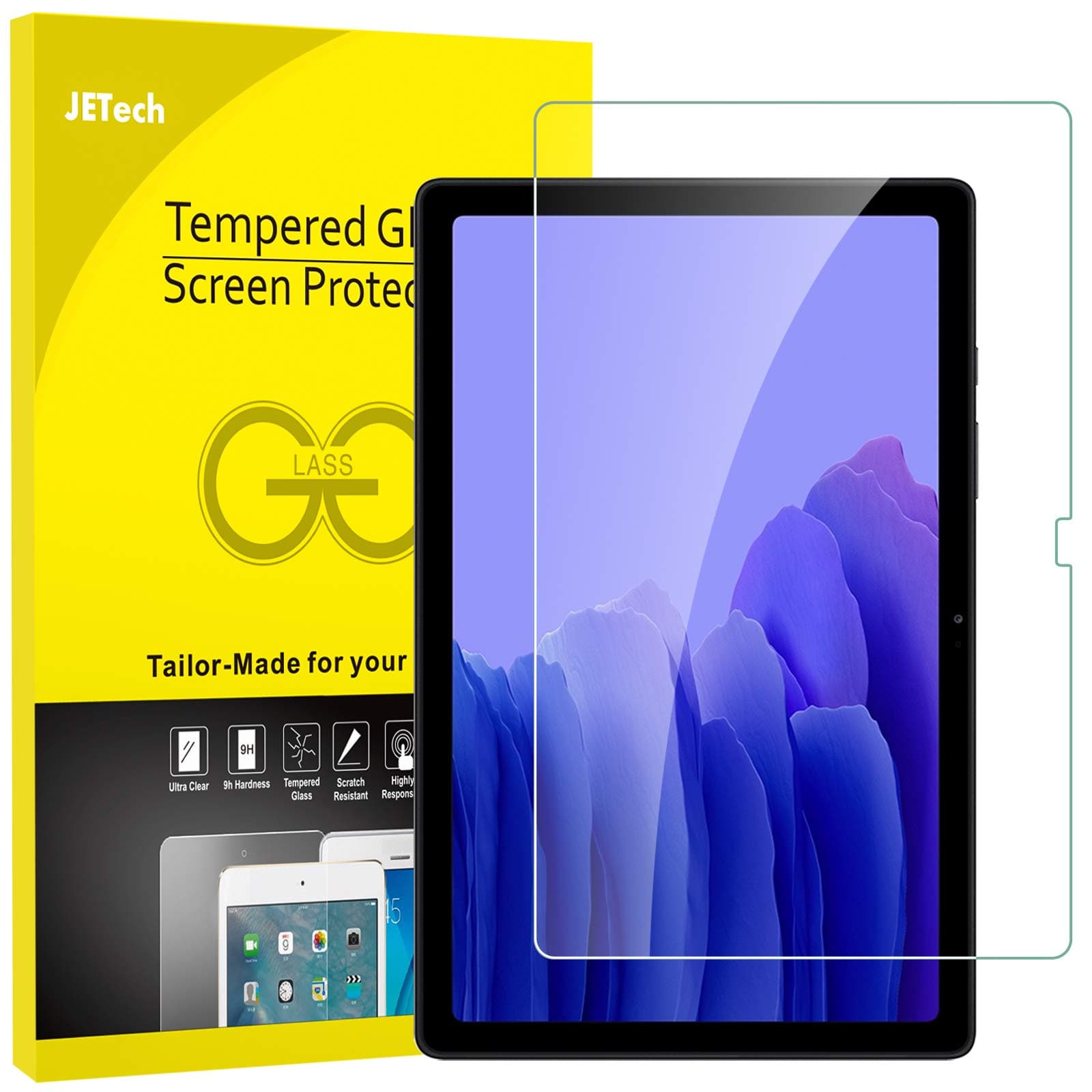 JETech Screen Protector Compatible with Samsung Galaxy Tab A7 (10.4-Inch, 2020 Model, SM-T500/ T505/ T507), Tempered Glass Film, 1-Pack