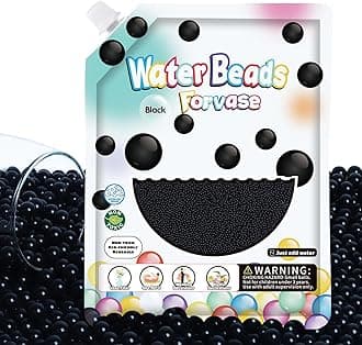 120,000 Pcs Black Water Beads,Non Toxic Water Beads for Vase Filler,Plant,Floating Candles,Wedding and Home Decoration