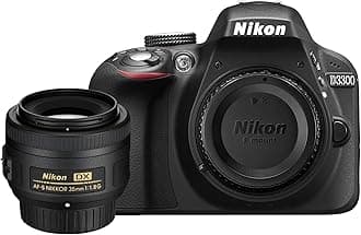 Nikon D3300 DSLR Body (Black) w/ 35mm F/1.8G