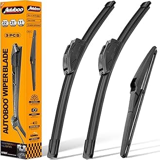 AUTOBOO 22"+21" Windshield Wipers with 11" Rear Wiper Blade Sets Replacement for Jeep Grand cherokee 2014 2015 2016 2017 2018 2019-Original Factory Quality (Pack of 3)