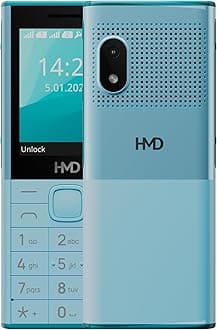 HMD 150 Music Keypad Mobile with Bluetooth | Built-in Powerful Loud Speaker & Dedicated Music Buttons | 2500 mAh Big Battery & Type C Fast Charger | Built-in UPI App with Scan & Pay | Light Blue