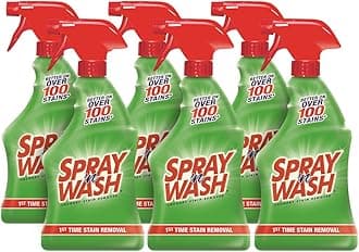 Spray 'n Wash N'Wash Pre-treat Laundry Stain Remover Bottles, Clear, 1.37 Pound (Pack of 6), 132 Fl Oz
