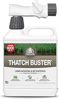 Turf TitanThatch Buster All-Natural Lawn Aerator & Grass Dethatcher - Hose End Liquid Soil Loosener & Conditioner for Green Grass (32 oz), Healthy Soil in 45 Days - Covers 6,000 sq feet