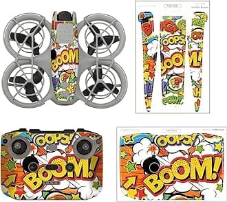 Neo Skin Stickers Set for DJI Neo Drone and Remote, Waterproof Drone Skin PVC Sticker Decal, Anti-Scratch Protective Film for DJI Neo Accessories (4)