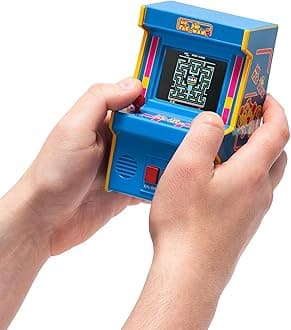 Basic Fun Arcade Classics Ms. Pac-Man – Mini Retro Arcade Game with Full Colour Screen, Joystick Control & Authentic Sounds – Batteries Included