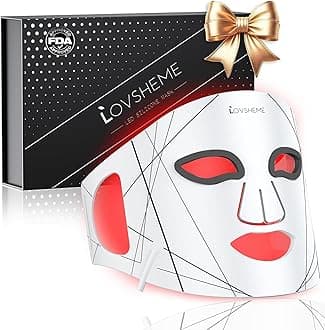 Red Light Therapy for Face, Advanced LED Face Mask Light Therapy, red light therapy Mask - Red, Blue & Infrared Light Therapy for Acne, Wrinkles & Skin Rejuvenation