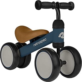 Retrospec Retrospec Cricket Baby Walker Balance Bike with 4 Wheels for Ages 12-24 months - Toddler Bicycle Toy for 1 Year Old’s - Ride On Toys for Boys and Girls - One Size Balance Bike