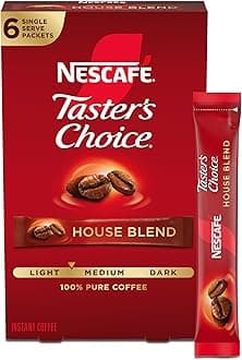 Nescafe Tasters Choice House Blend Instant Coffee 6 Single Serve Sachets 18g