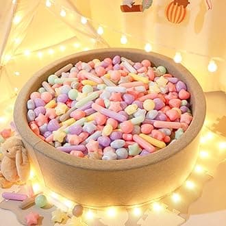 - STARBOLO Ball Pit Balls for Toddlers - Macaron Ball Pit Balls Crush Proof Plastic Toy Balls for Toddlers Ball Pits, Baby Pool Water Toys,Ball Pit Play Tent,150pcs(Macaron)