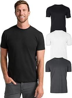 Mens T-Shirts – Short Sleeve Crew Neck T Shirts for Man, Cotton Blend Plain Novelty Men's T-Shirts