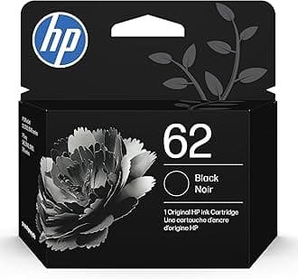 HP 62 Black Ink Cartridge | Works with Envy 5540, 5640, 5660, 7640, OfficeJet 5740, 8040, OfficeJet Mobile 200, 250 | Instant Ink Eligible | C2P04AN | Packaging May Vary