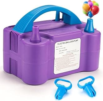 Balloon Pump Electric, Portable Automatic Dual Nozzle Inflator 110V 600W with Tying Tools for Birthday Gender Reveal Baby Shower Balloons Party Decorations