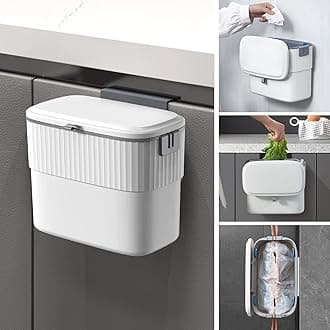 ELPHECO Bathroom Trash Can with lid - 2.5 Gallon Waterproof Sensor Trash Bin, 10 Liter Motion Sensor Trash Can, Slim Garbage Bin Bathroom Decor (white, 1.8 Gallon)