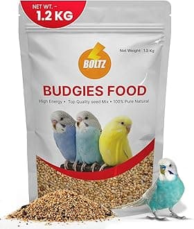 Boltz Bird Food for Budgies - 1.2 kg | Natural & Healthy Premium Mix Seeds, | Daily Bird Budgies Food Seeds| All Life Stages