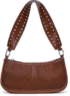 Shoulder Bags for Women Y2k Purse and Handbags Retro Studded Crossbody Bag Small Shoulder Purse Leather Hobo Handbag