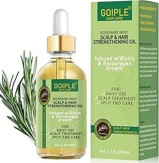 WOZUTUNT Rosemary Oil for Hair Growth, 3.1 FL OZ, Pure Natural Scalp Oil with Essential Oils, Nourishing Treatment for Split Ends, Dry Scalp