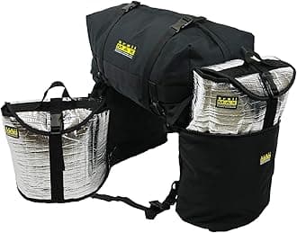 TrailMax Large Saddlebags for Trail Riding; Insulated Saddle Bags for HorsesWith Detachable Cantle Bag; Saddle Bag & Cantle Bag Set; Saddle Bags for Western & Endurance Saddles; Black