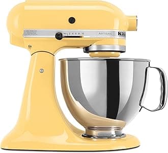 KitchenAid KSM150PSMY Artisan Series 5-Qt. Stand Mixer with Pouring Shield - Majestic Yellow