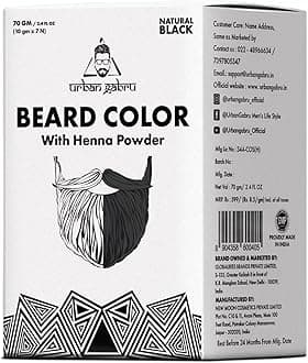 Beard Color for men Black -100% Natural heena powder -70 gm