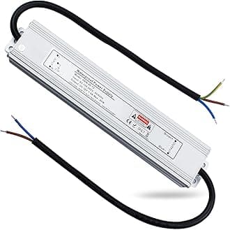 REYLAX 12V LED Driver Lighting Outdoor Transformer 60W 5A, IP67 Waterproof Transformer, Constant Voltage LED Power Supply, AC to DC Low Voltage Light Adapter, for Garden LED Lamps and Shed Light