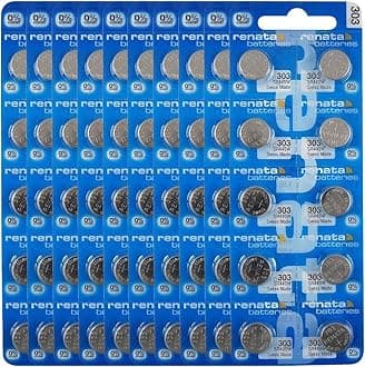 Renata 303 SR44SW Batteries - 1.55V Silver Oxide 303 Watch Battery (100 Count)