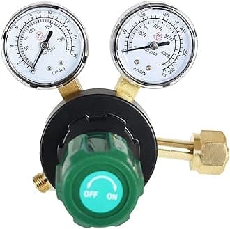 findmall CGA 540 Oxygen Regulator for Welding Gas Gauge 145PSI Delivery Range