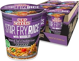 Cup Noodles Stir Fry Rice with Noodles, General Tso's Chicken, 2.68 Ounce (Pack of 6)