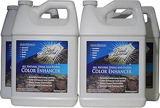 Color Enhancer Sealer for All-Natural Stone and Pavers. Marble, Travertine, Limestone, Granite, Slate, Concrete, Grout, Brick, Block. (4 Gallons)