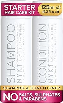 Salt & Sulphate Free Hair Shampoo And Conditioner (Starter Set - 125ml x2) Sulfate Free Shampoo And Conditioner Sets For Extensions, Colour & Keratin Treatment - Gentle Cleansing & Non-Stripping