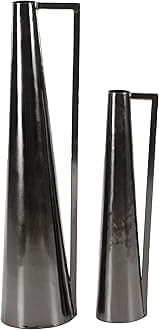 Deco 79 57430 Metal Vase, Black