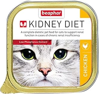 Kidney Diet Food for Cats 100g – Tasty Chicken Flavour – Complete Dietetic Food for Cats with Chronic Renal Insufficiency - Restricted Level of Protein - Low Phosphorus Content