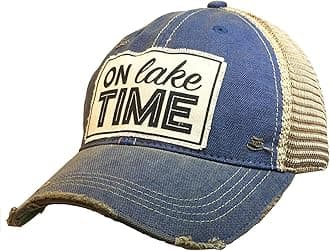 VINTAGE LIFE Distressed Washed Fun Baseball Trucker Mesh Cap