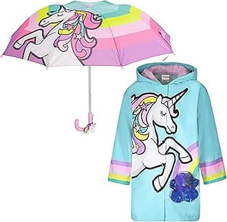 Kids Umbrella for Girls and Boys & Rain Coats Set -Toddler Umbrellas Kids Raincoat Boys Girls Jacket